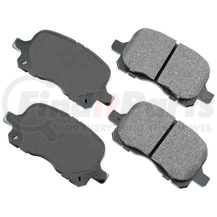 ACT741 by AKEBONO - ProACT Ultra Premium Ceramic Disc Brake Pad Kit