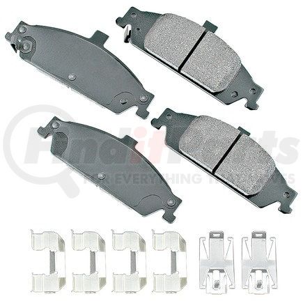 ACT727 by AKEBONO - ProACT Ultra Premium Ceramic Disc Brake Pad Kit