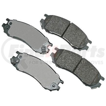 ACT728 by AKEBONO - ProACT Ultra Premium Ceramic Disc Brake Pad Kit