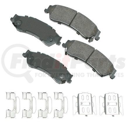 ACT729 by AKEBONO - ProACT Ultra Premium Ceramic Disc Brake Pad Kit