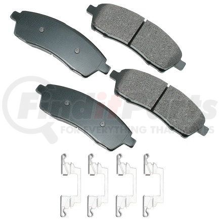 ACT757 by AKEBONO - ProACT Ultra Premium Ceramic Disc Brake Pad Kit