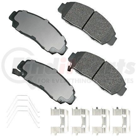 ACT787A by AKEBONO - ProACT Ultra Premium Ceramic Disc Brake Pad Kit