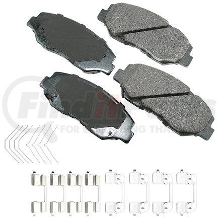 ACT914A by AKEBONO - ProACT Ultra Premium Ceramic Disc Brake Pad Kit