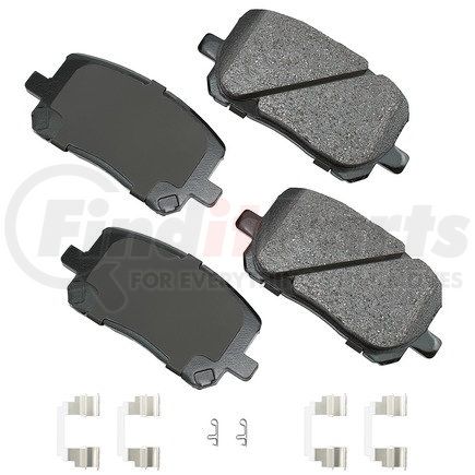 ACT923A by AKEBONO - ProACT Ultra Premium Ceramic Disc Brake Pad Kit