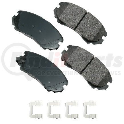 ACT924A by AKEBONO - ProACT Ultra Premium Ceramic Disc Brake Pad Kit