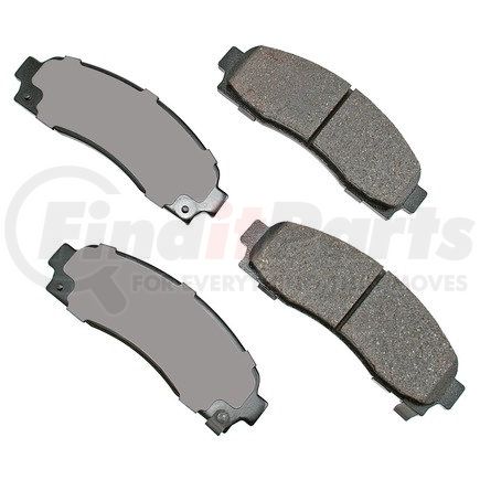 ACT913 by AKEBONO - ProACT Ultra Premium Ceramic Disc Brake Pad Kit