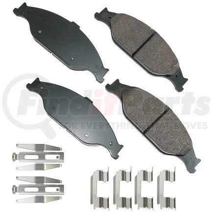 ACT804 by AKEBONO - ProACT Ultra Premium Ceramic Disc Brake Pad Kit