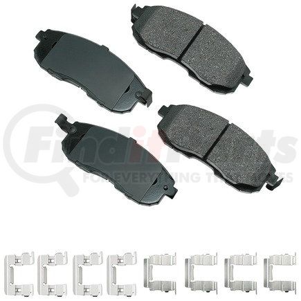 ACT815A by AKEBONO - ProACT Ultra Premium Ceramic Disc Brake Pad Kit