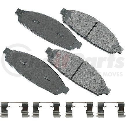 ACT931 by AKEBONO - ProACT Ultra Premium Ceramic Disc Brake Pad Kit