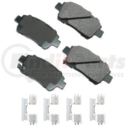 ACT822B by AKEBONO - ProACT Ultra Premium Ceramic Disc Brake Pad Kit