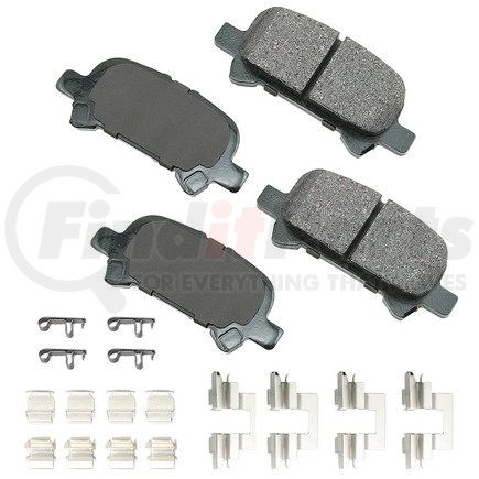 ACT828A by AKEBONO - ProACT Ultra Premium Ceramic Disc Brake Pad Kit