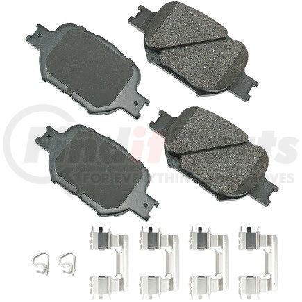 ACT817A by AKEBONO - ProACT Ultra Premium Ceramic Disc Brake Pad Kit