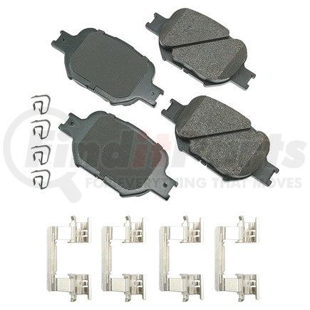 ACT817B by AKEBONO - ProACT Ultra Premium Ceramic Disc Brake Pad Kit