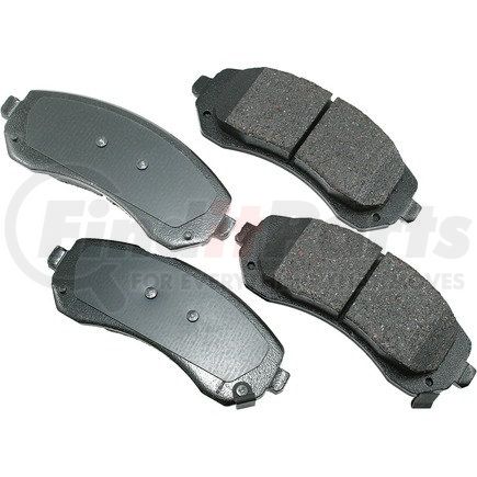 ACT844 by AKEBONO - ProACT Ultra Premium Ceramic Disc Brake Pad Kit