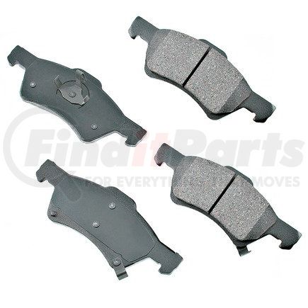 ACT857 by AKEBONO - ProACT Ultra Premium Ceramic Disc Brake Pad Kit