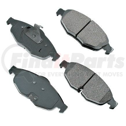 ACT869 by AKEBONO - ProACT Ultra Premium Ceramic Disc Brake Pad Kit