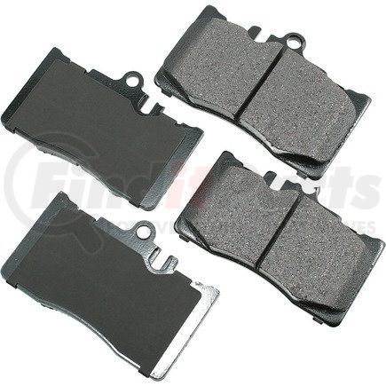 ACT870 by AKEBONO - ProACT Ultra Premium Ceramic Disc Brake Pad Kit