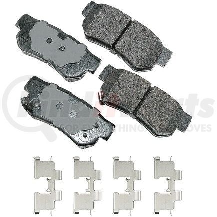 ACT863A by AKEBONO - ProACT Ultra Premium Ceramic Disc Brake Pad Kit