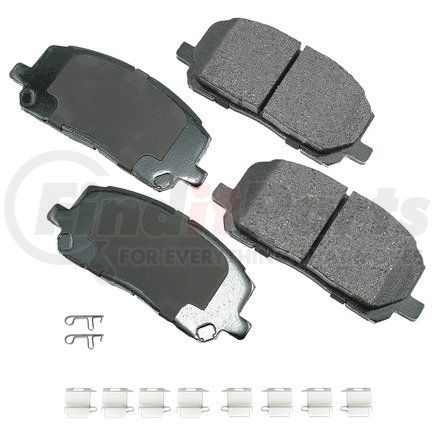 ACT884A by AKEBONO - ProACT Ultra Premium Ceramic Disc Brake Pad Kit