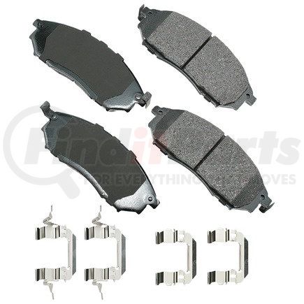 ACT888B by AKEBONO - ProACT Ultra Premium Ceramic Disc Brake Pad Kit