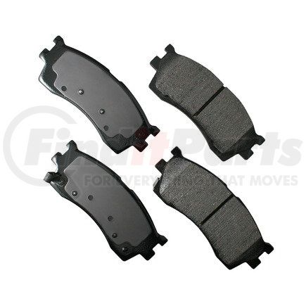 ACT889 by AKEBONO - ProACT Ultra Premium Ceramic Disc Brake Pad Kit