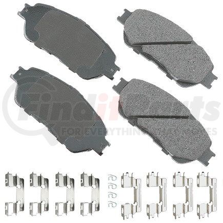 ACT906C by AKEBONO - ProACT Ultra Premium Ceramic Disc Brake Pad Kit