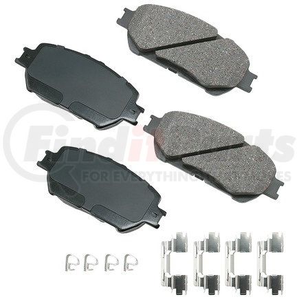 ACT908A by AKEBONO - ProACT Ultra Premium Ceramic Disc Brake Pad Kit