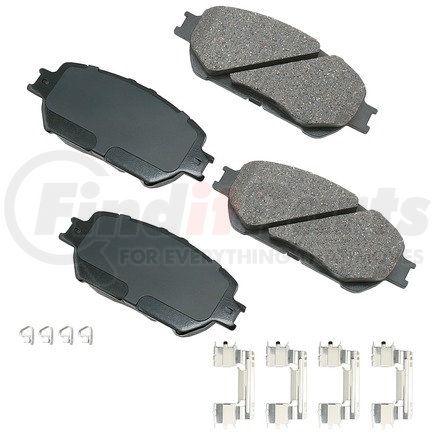 ACT908B by AKEBONO - ProACT Ultra Premium Ceramic Disc Brake Pad Kit