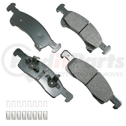 ACT934 by AKEBONO - ProACT Ultra Premium Ceramic Disc Brake Pad Kit