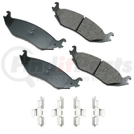 ACT898 by AKEBONO - ProACT Ultra Premium Ceramic Disc Brake Pad Kit