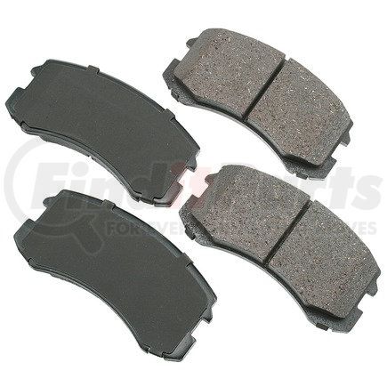 ACT904 by AKEBONO - ProACT Ultra Premium Ceramic Disc Brake Pad Kit