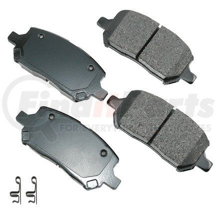 ACT956 by AKEBONO - ProACT Ultra Premium Ceramic Disc Brake Pad Kit