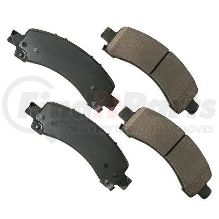 ACT974 by AKEBONO - ProACT Ultra Premium Ceramic Disc Brake Pad Kit