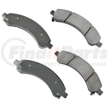 ACT989 by AKEBONO - ProACT Ultra Premium Ceramic Disc Brake Pad Kit