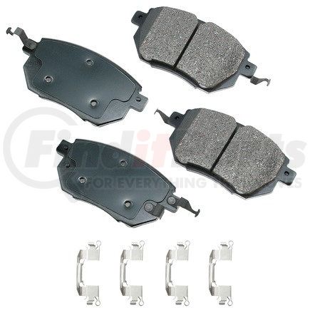 ACT969A by AKEBONO - ProACT Ultra Premium Ceramic Disc Brake Pad Kit