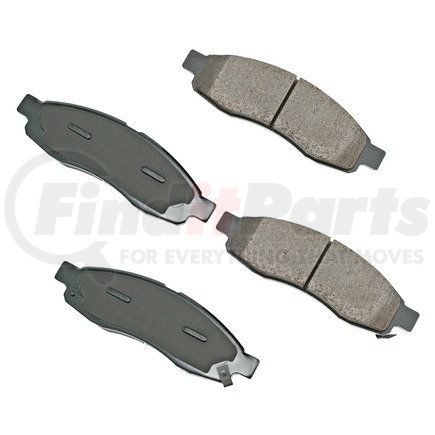 ASP1015 by AKEBONO - Performance Ultra Premium Ceramic Disc Brake Pad Kit