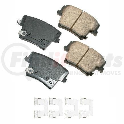 ASP1057 by AKEBONO - Performance Ultra Premium Ceramic Disc Brake Pad Kit