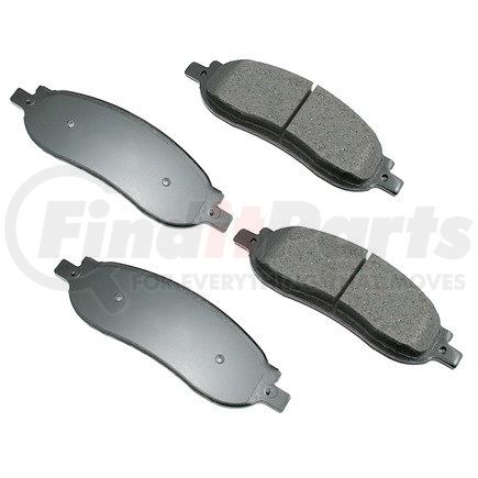 ASP1068 by AKEBONO - Performance Ultra Premium Ceramic Disc Brake Pad Kit