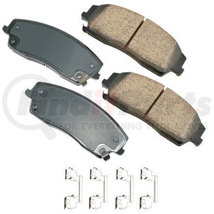 ASP1056 by AKEBONO - Performance Ultra Premium Ceramic Disc Brake Pad Kit