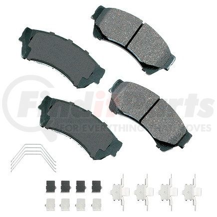 ASP1164A by AKEBONO - Performance Ultra Premium Ceramic Disc Brake Pad Kit