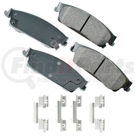 ASP1194A by AKEBONO - Performance Ultra Premium Ceramic Disc Brake Pad Kit