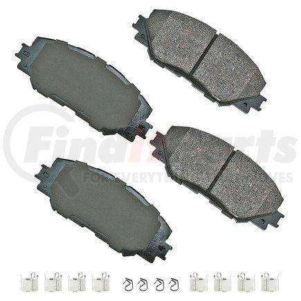 ASP1210A by AKEBONO - Performance Ultra Premium Ceramic Disc Brake Pad Kit