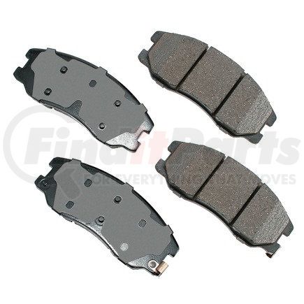 ASP1264 by AKEBONO - Performance Ultra Premium Ceramic Disc Brake Pad Kit