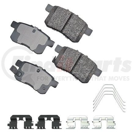 ASP1336A by AKEBONO - Performance Ultra Premium Ceramic Disc Brake Pad Kit