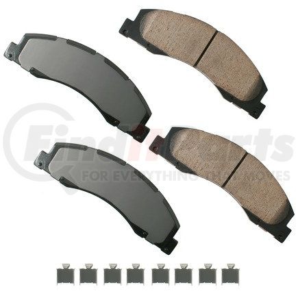 ASP1328 by AKEBONO - Performance Ultra Premium Ceramic Disc Brake Pad Kit