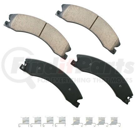 ASP1411 by AKEBONO - Performance Ultra Premium Ceramic Disc Brake Pad Kit