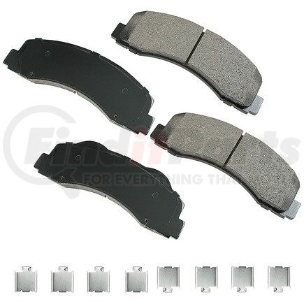 ASP1414A by AKEBONO - Performance Ultra Premium Ceramic Disc Brake Pad Kit