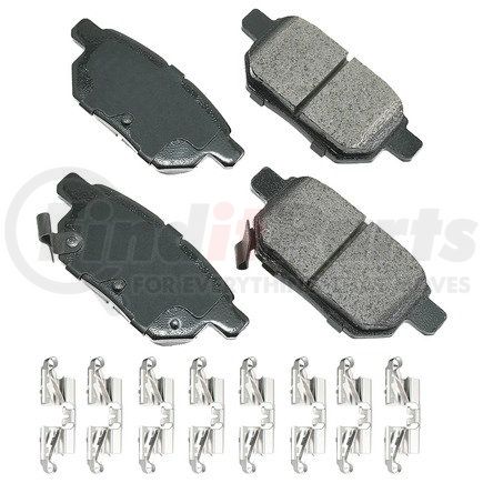 ASP1354A by AKEBONO - Performance Ultra Premium Ceramic Disc Brake Pad Kit