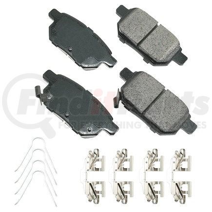 ASP1354B by AKEBONO - Performance Ultra Premium Ceramic Disc Brake Pad Kit