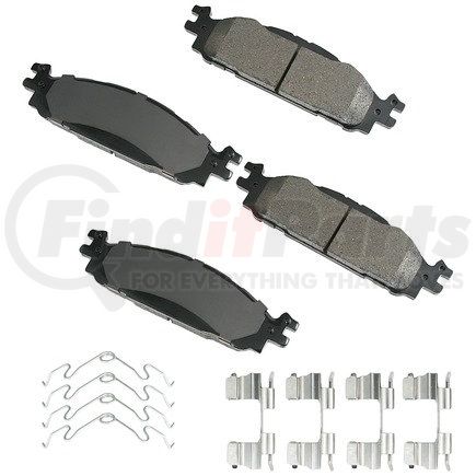 ASP1508A by AKEBONO - Performance Ultra Premium Ceramic Disc Brake Pad Kit